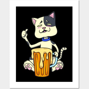 Cheers - Cat drinking beer - Beer festival Posters and Art